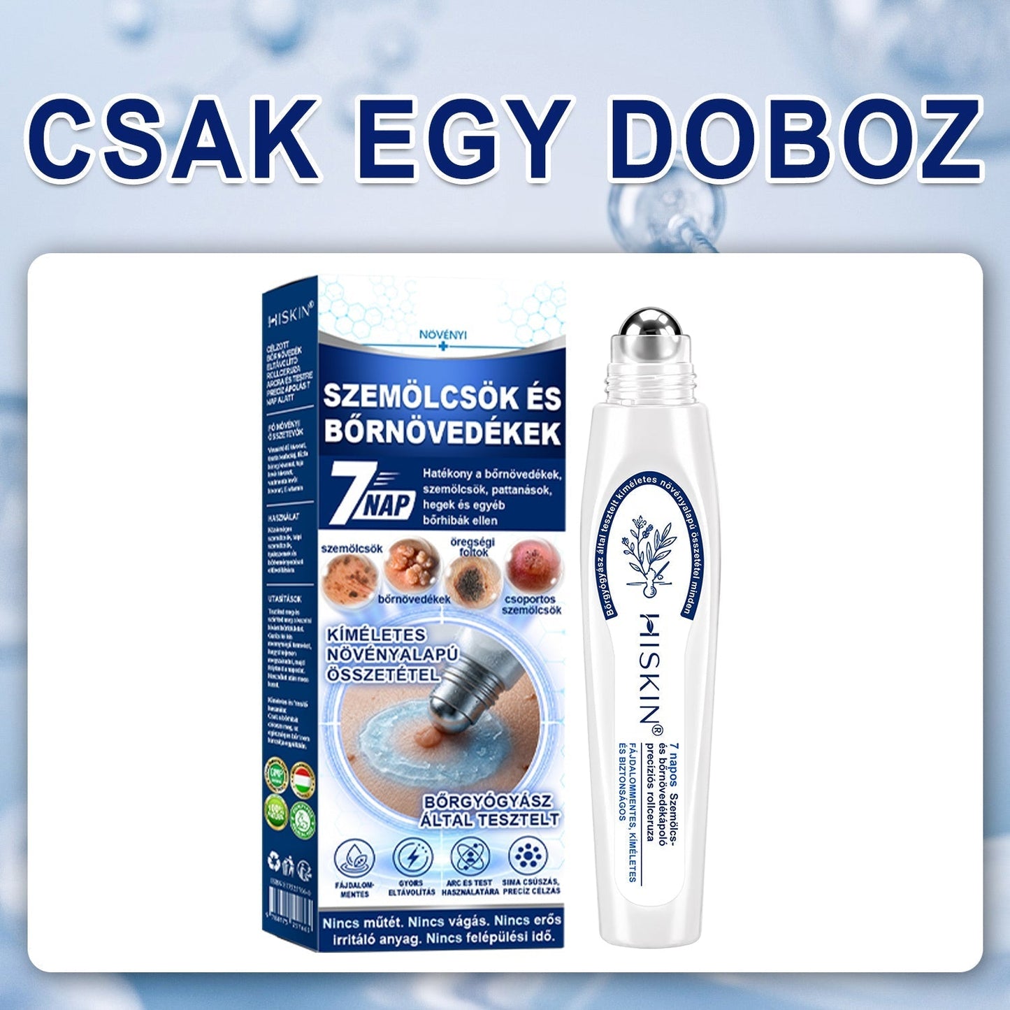 Hivatalos Márkabolt | 🚢 Hiskin® 7 napos Szemölcseltávolító Roll-on Ápoló Folyadék (Fájdalommentes rollerball technológia, hegek nélkül) 🐬